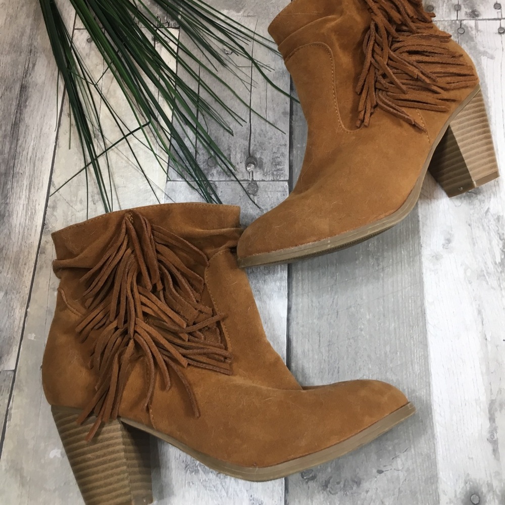 Fringe booties